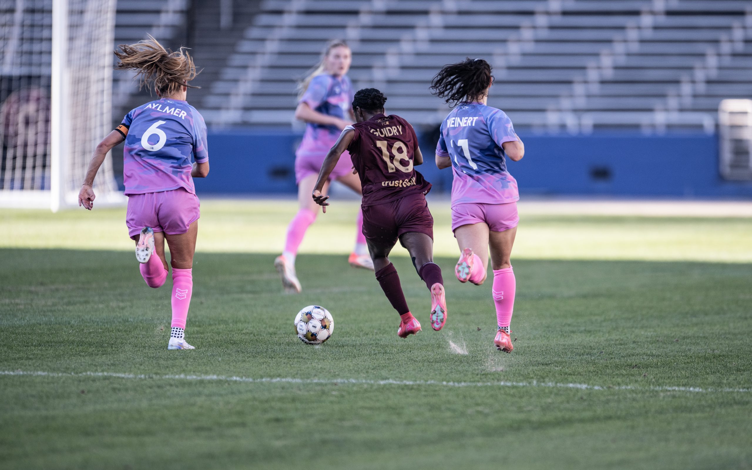 Samar Guidry leaves here defenders behind against Lexington FC, December 20, 2025. (Mike Brooks, 3rd Degree)