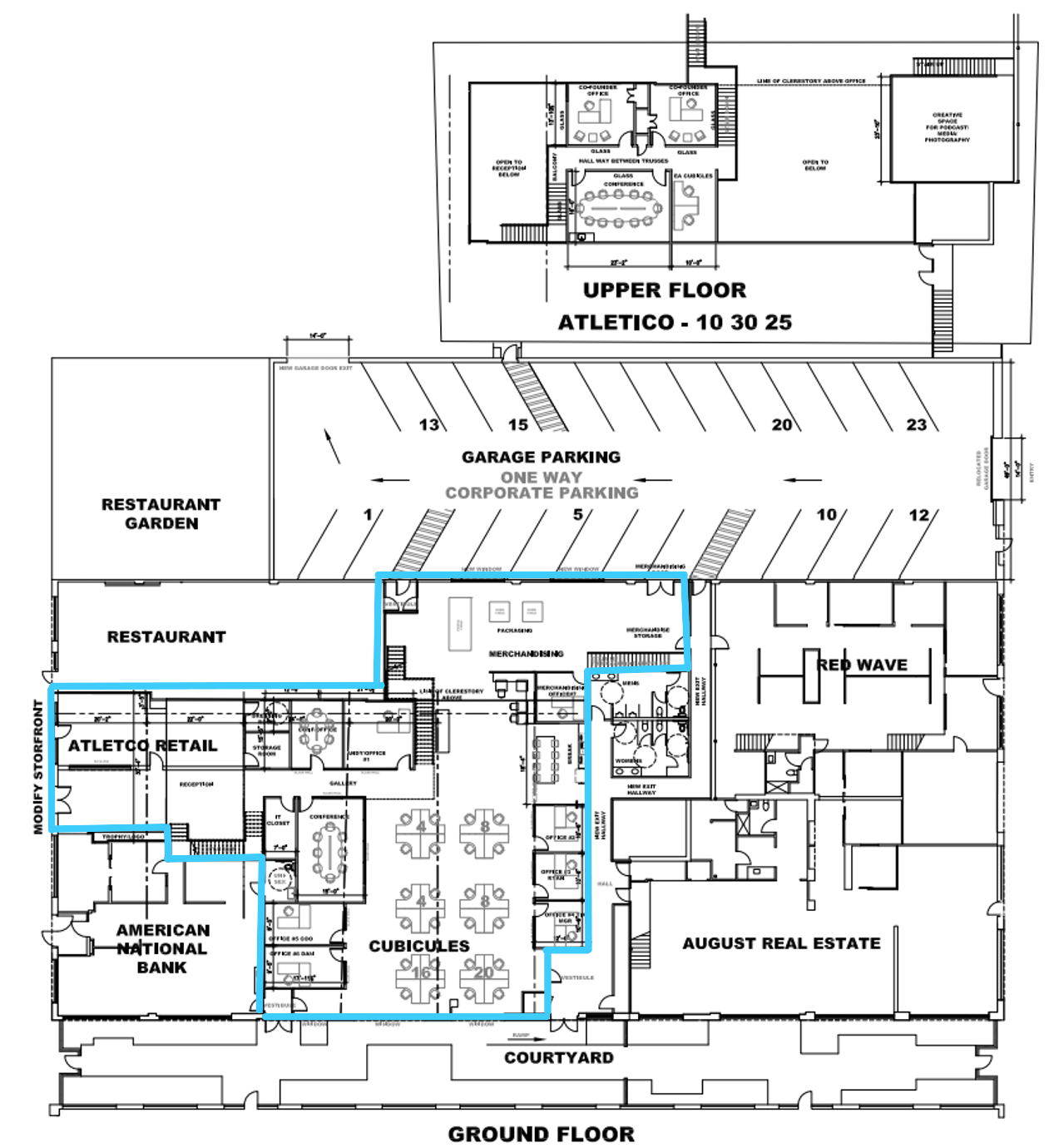 Atlético Dallas’ headquarters (floorplan) is relocating to Expo Park in Dallas. (Courtesy Atlético Dallas)