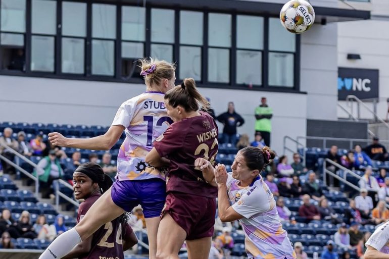 Sydney Studer's two headed goals make all the difference in Carolina Ascent's 2-0 win at American Legion Memorial Stadium - Feb. 21, 2026 (Courtesy: Dallas Trinity FC)