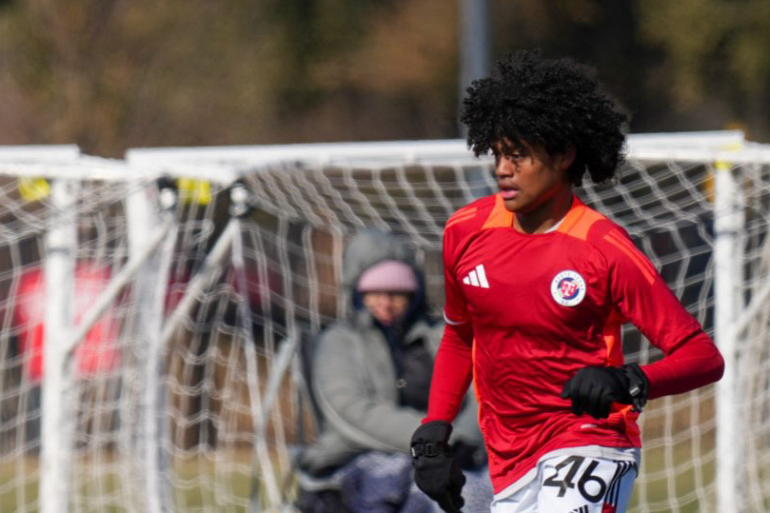 Benji Flowers taking part in North Texas SC spring camp 2026. (Courtesy North Texas SC)