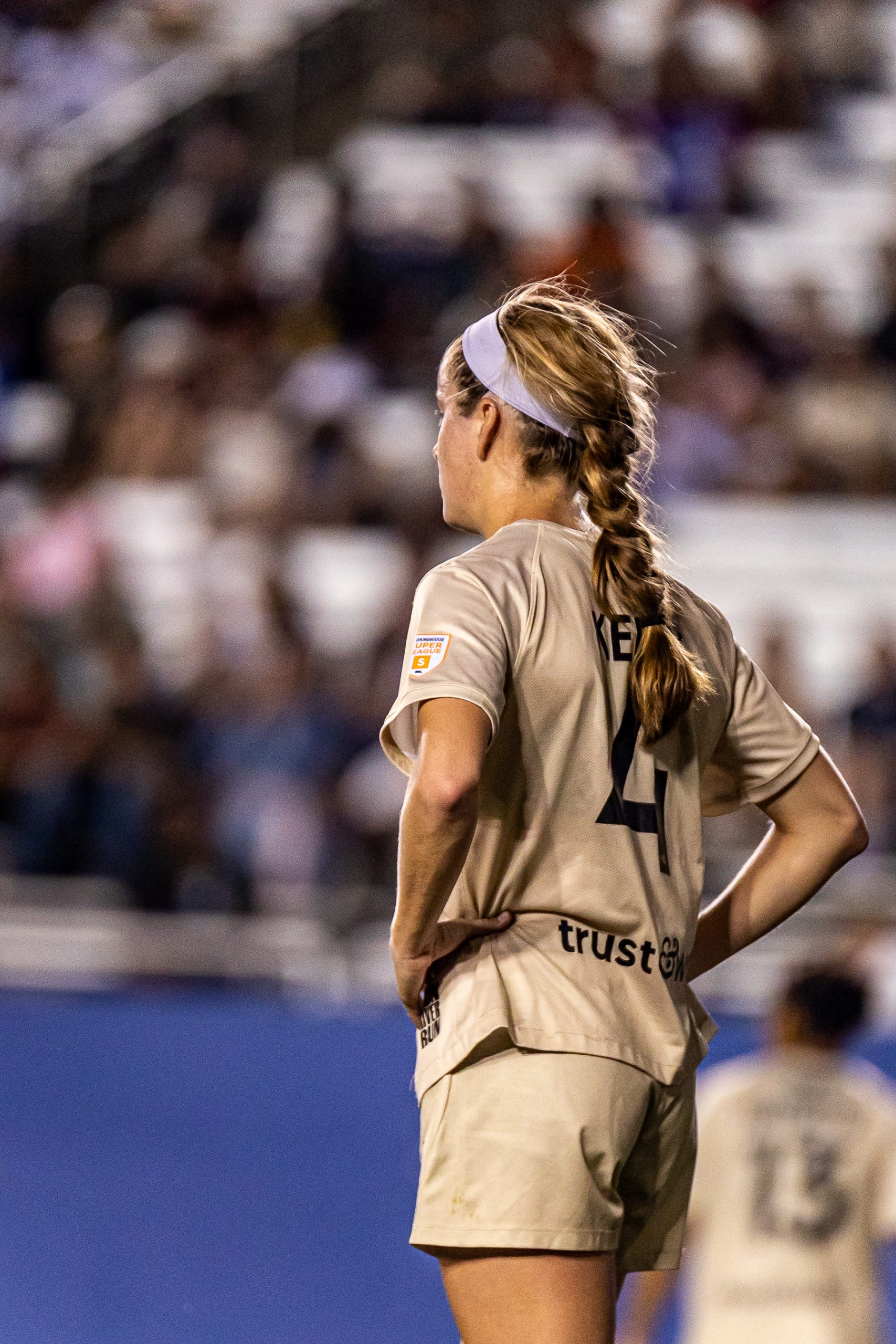 Caroline Kelly, who scored the match winner in the inaugural I-45 Showdown, Feb. 28, 2026 (Photo: Marcanthony Chavez, Courtesy: Dallas Trinity FC)