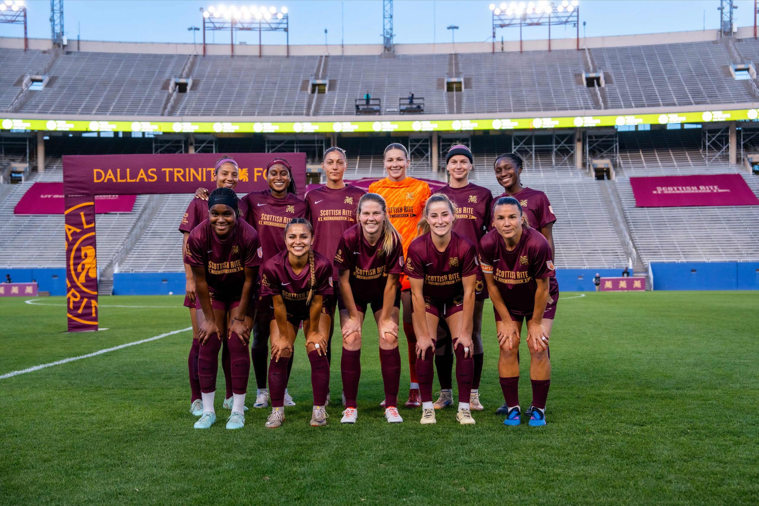 Dallas Trinity starting lineup vs Tampa Bay Sun 3-31-26 (Anna Dolmany, Dallas Trinity FC)