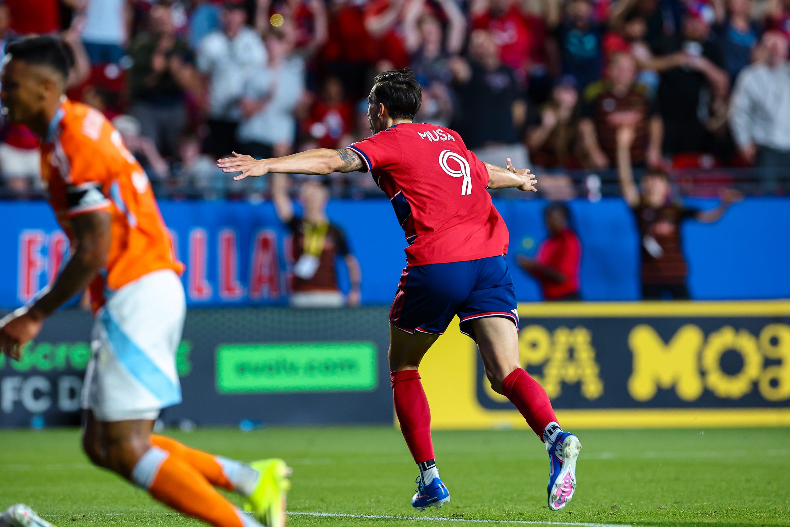 Petar Musa celebrates his goal against Houston Dynamo, March 21, 2026. (Matt Visinsky, 3rd Degree)