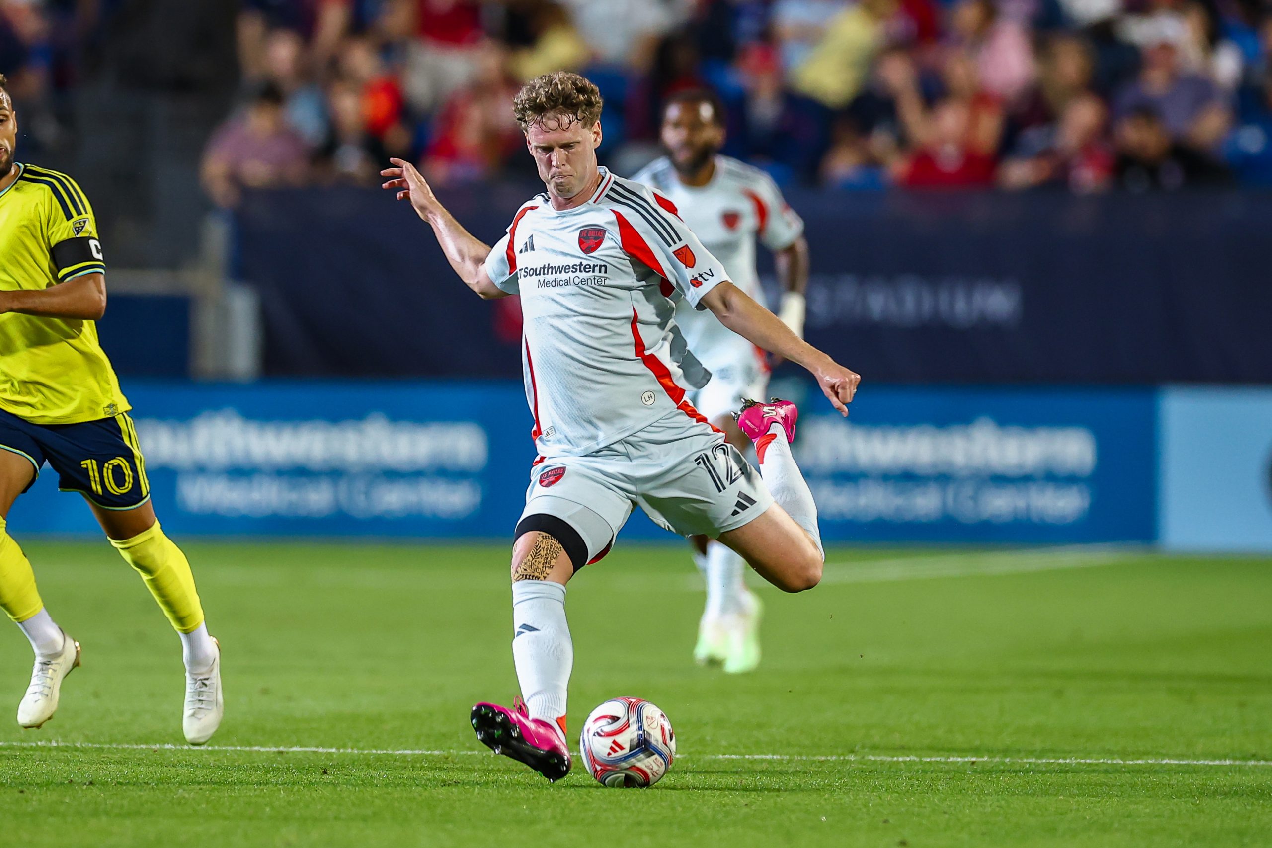 Christian Cappis shoots against Nashville SC, February 28. 2026. (Matt Visinsky, 3rd Degree)