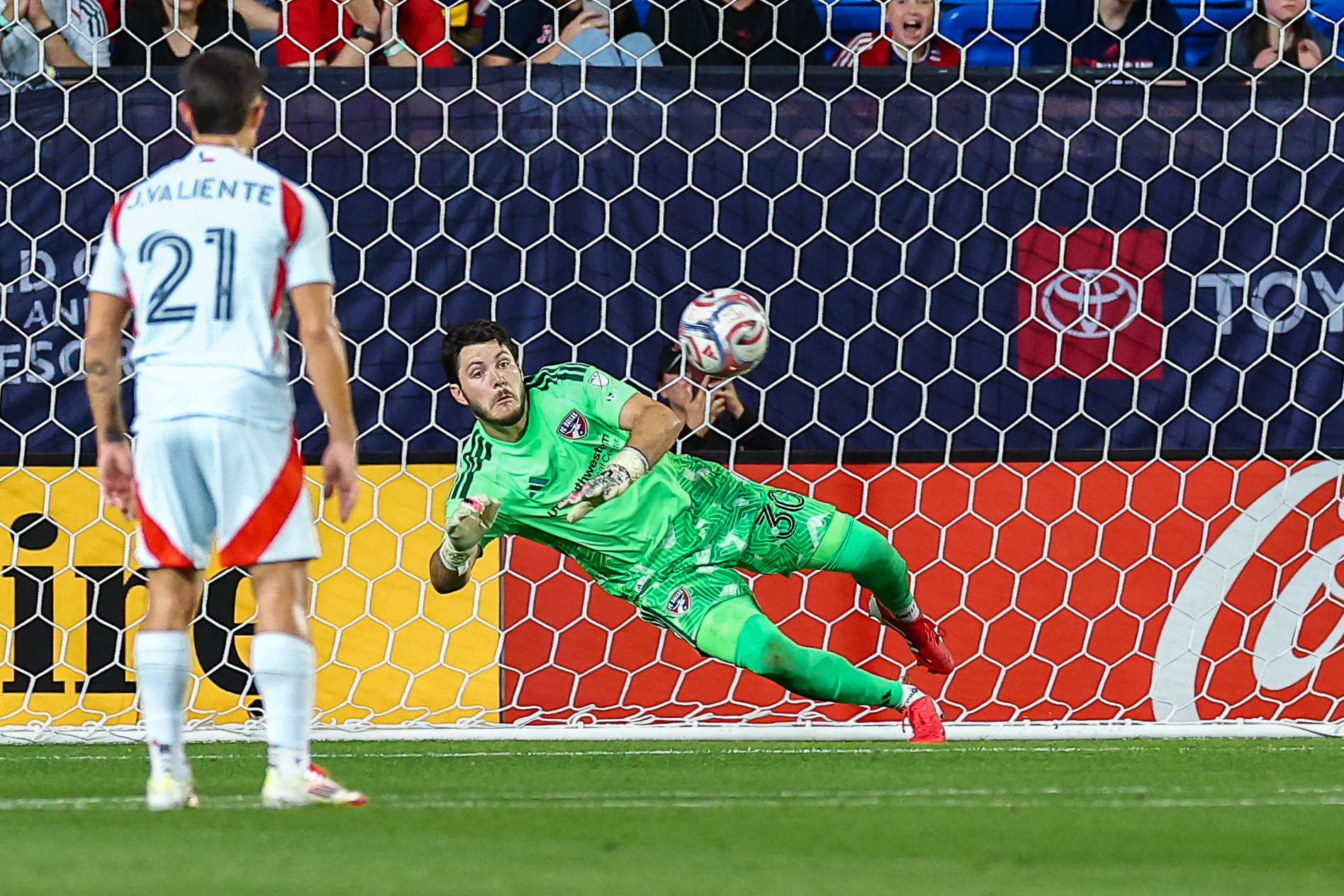 Michael Collodi makes a save during the FC Dallas game against San Diego FC, March 14, 2026. (Matt Visinsky, 3rd Degree)