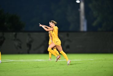 Sydney Cheesman scores her first goal of the 2025-26 season for the LSU Tigers (Courtesy LSU Soccer)