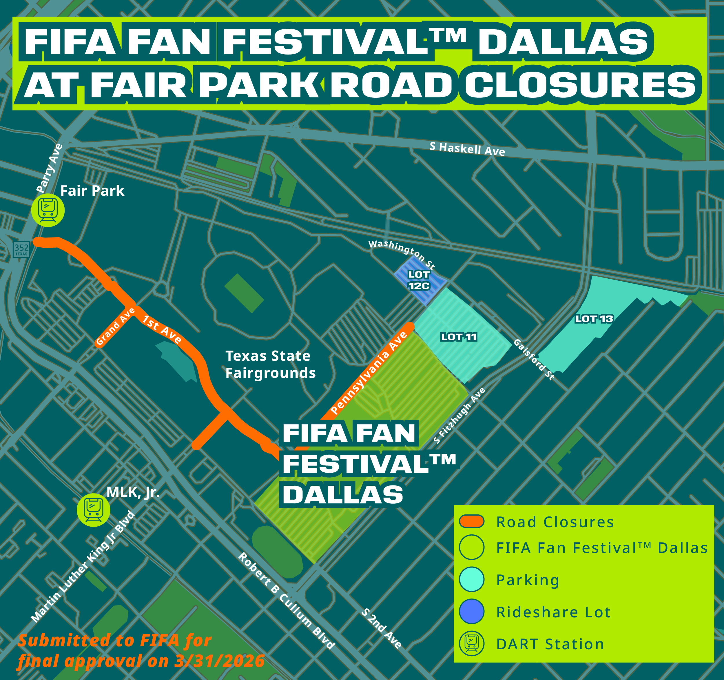 03 FIFA Fan Festival at Fair Park Road Closures