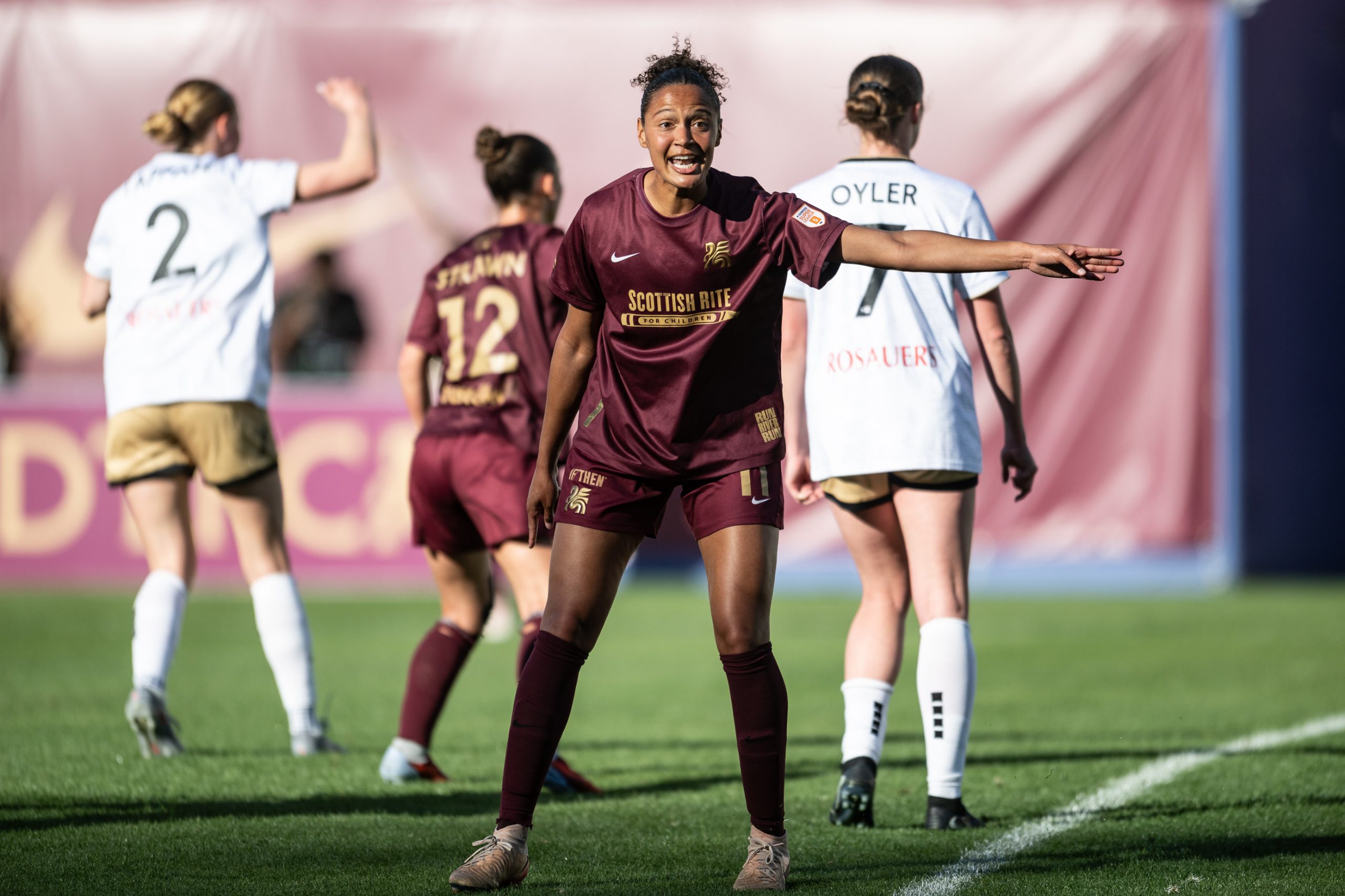 Maya McCutcheon directs traffic against Spokane Zephyr, April 4, 2025. (Mike Brooks, 3rd Degree)