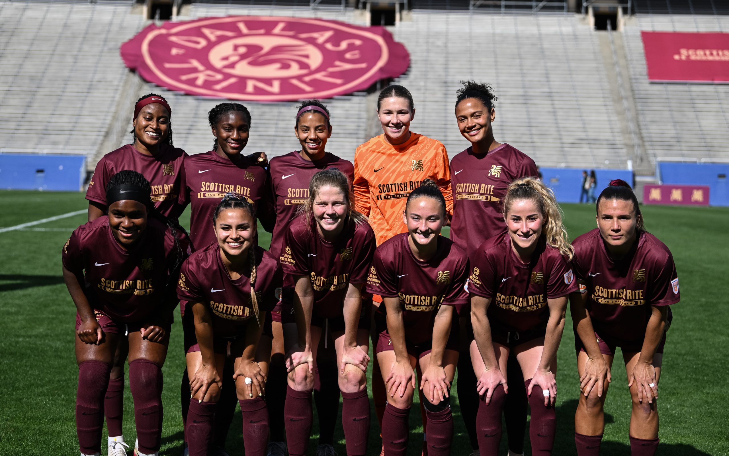 The Dallas Trinity XI against Spokane Zephyr, April 4, 2025. (Mike Brooks, 3rd Degree)