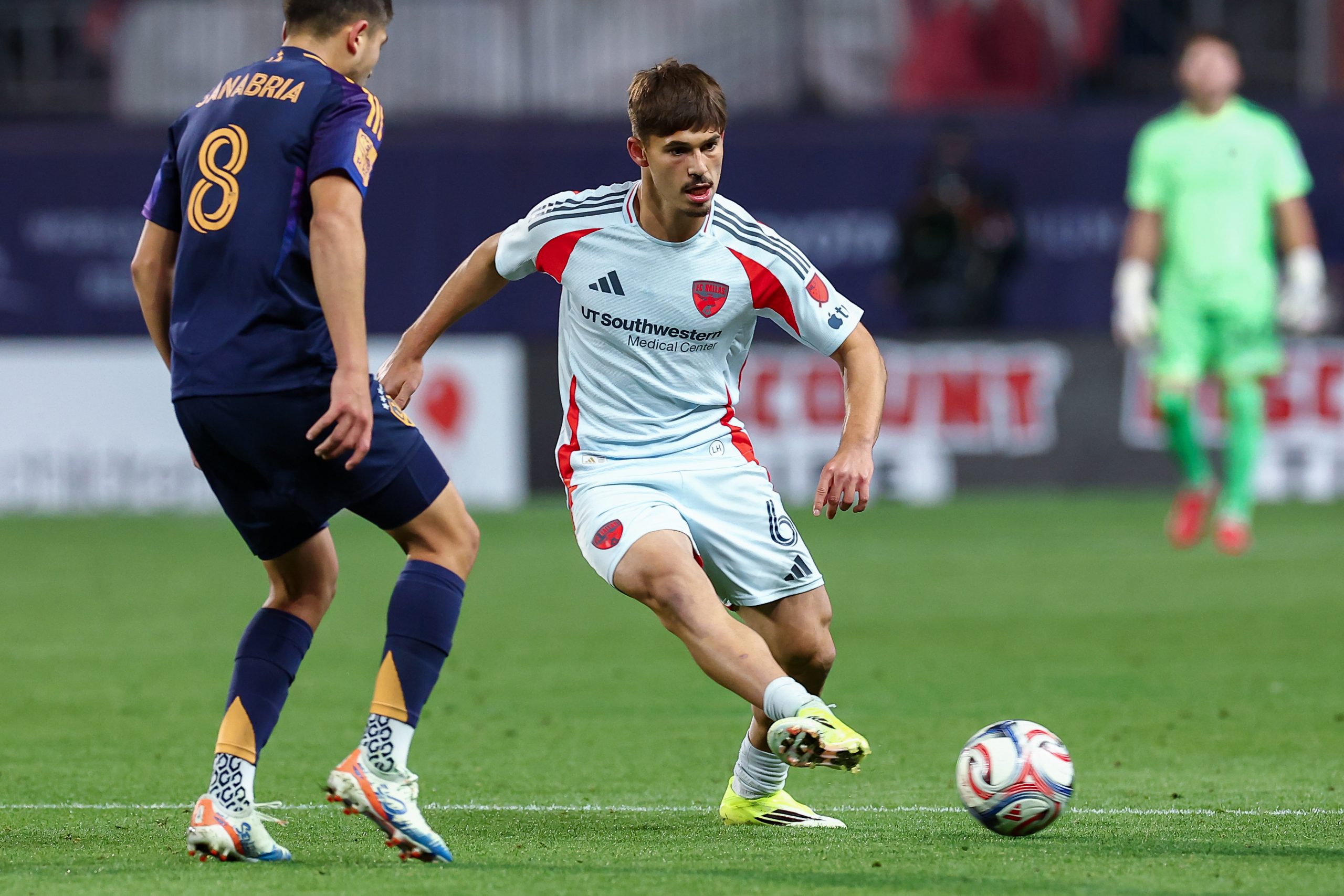 Ran Binyamin makes a pass against LA Galaxy, April 18, 2026. (Matt Visinsky, 3rd Degree)