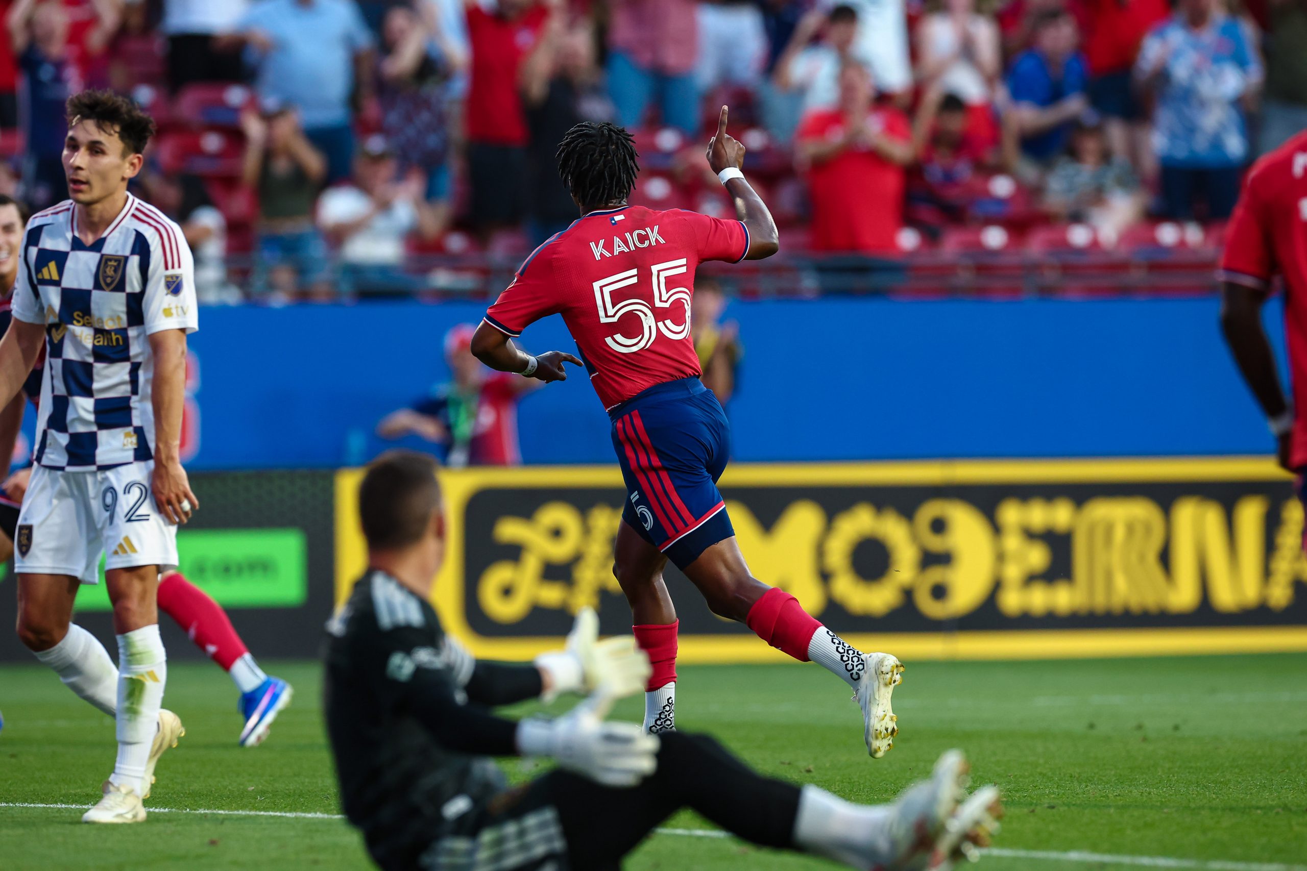 Kaick celebrates his goal against Real Salt Lake, May 9, 2026. (Matt Visinsky, 3rd Degree)