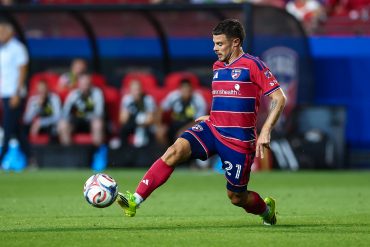 Joaquín Valiente takes a touch against Real Salt Lake, May 9, 2026. (Matt Visinsky, 3rd Degree)