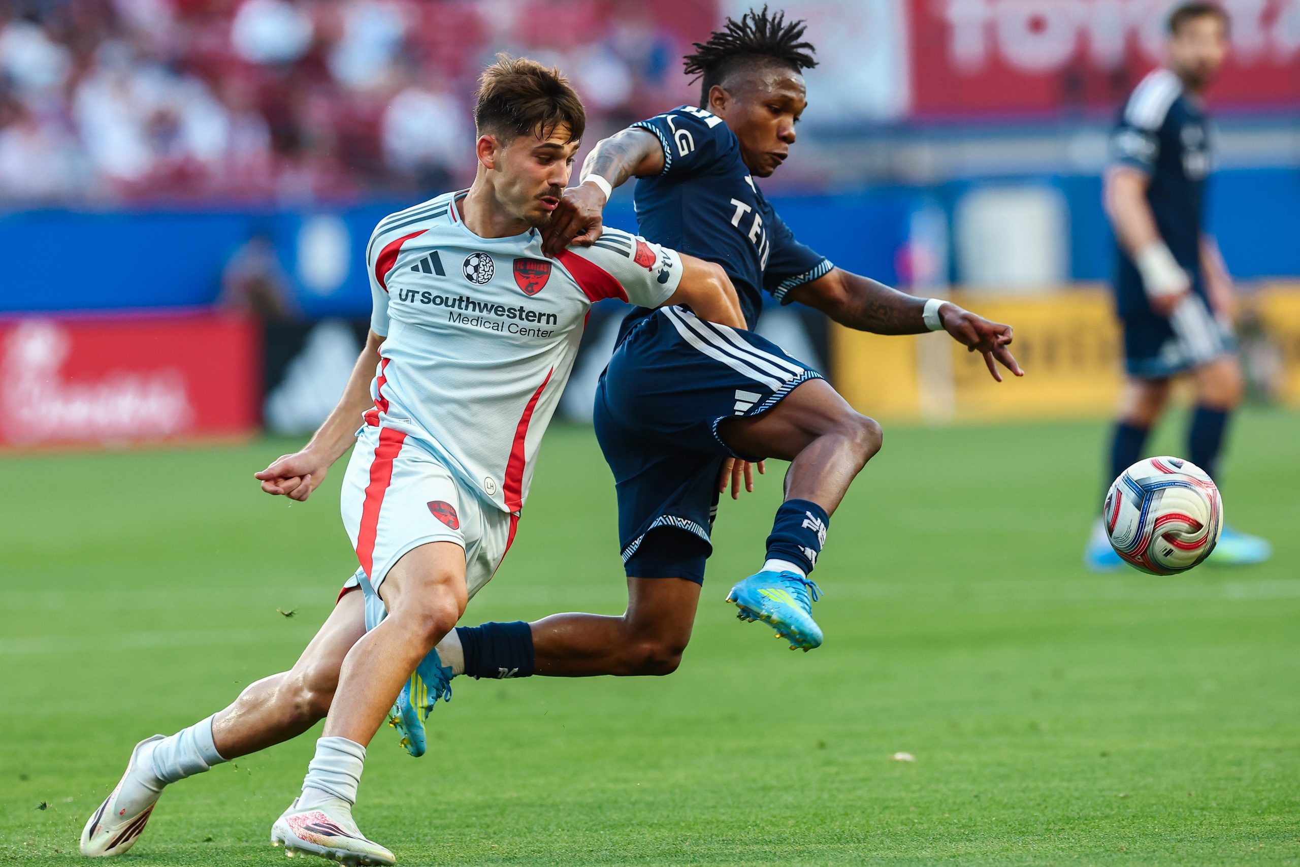 Ran Binyamin fights for the ball against the Vancouver Whitecaps, May 13, 2026. (Matt Visinsky, 3rd Degree)