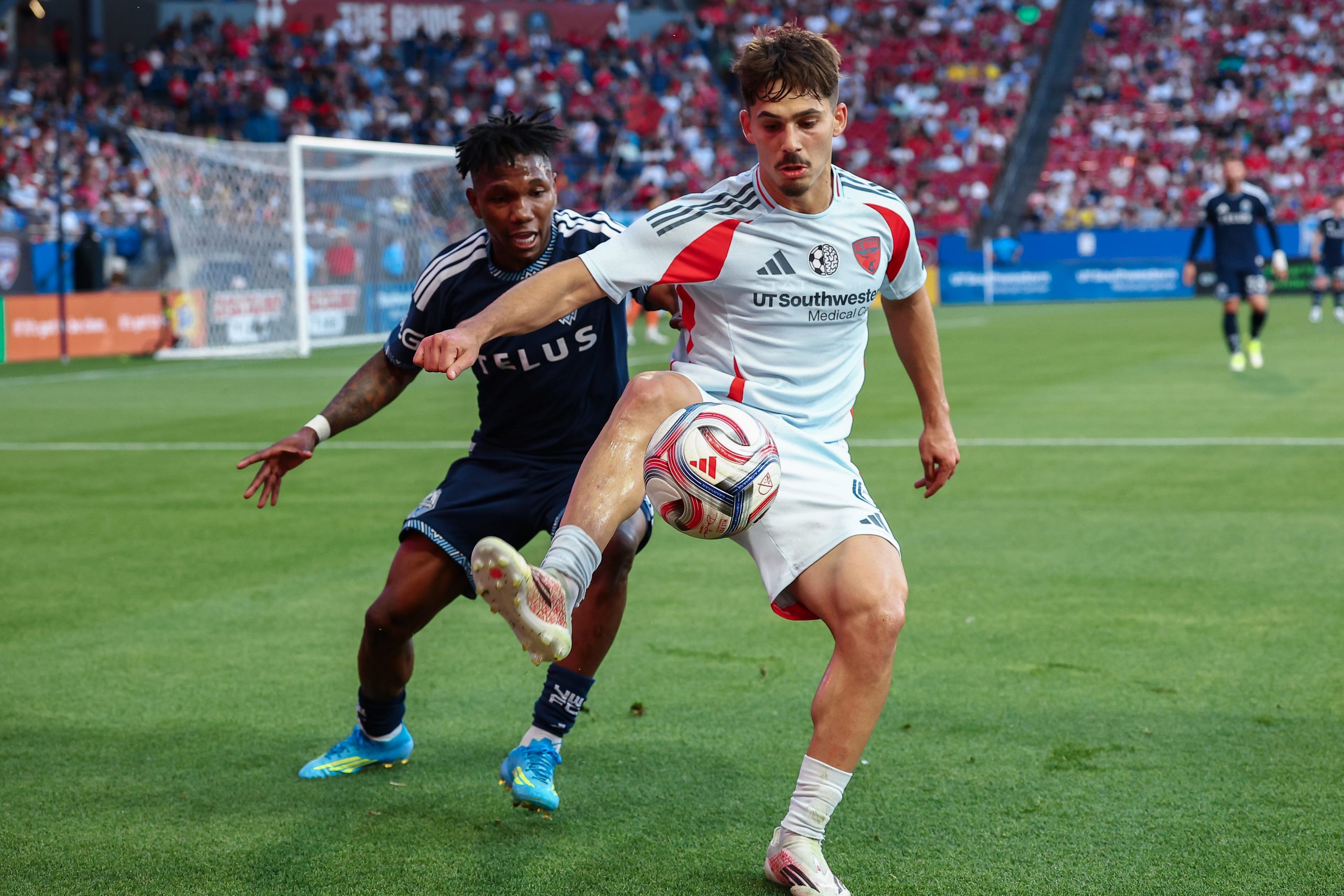 Ran Binyamin settles the ball against the Vancouver Whitecaps, May 13, 2026. (Matt Visinsky, 3rd Degree)