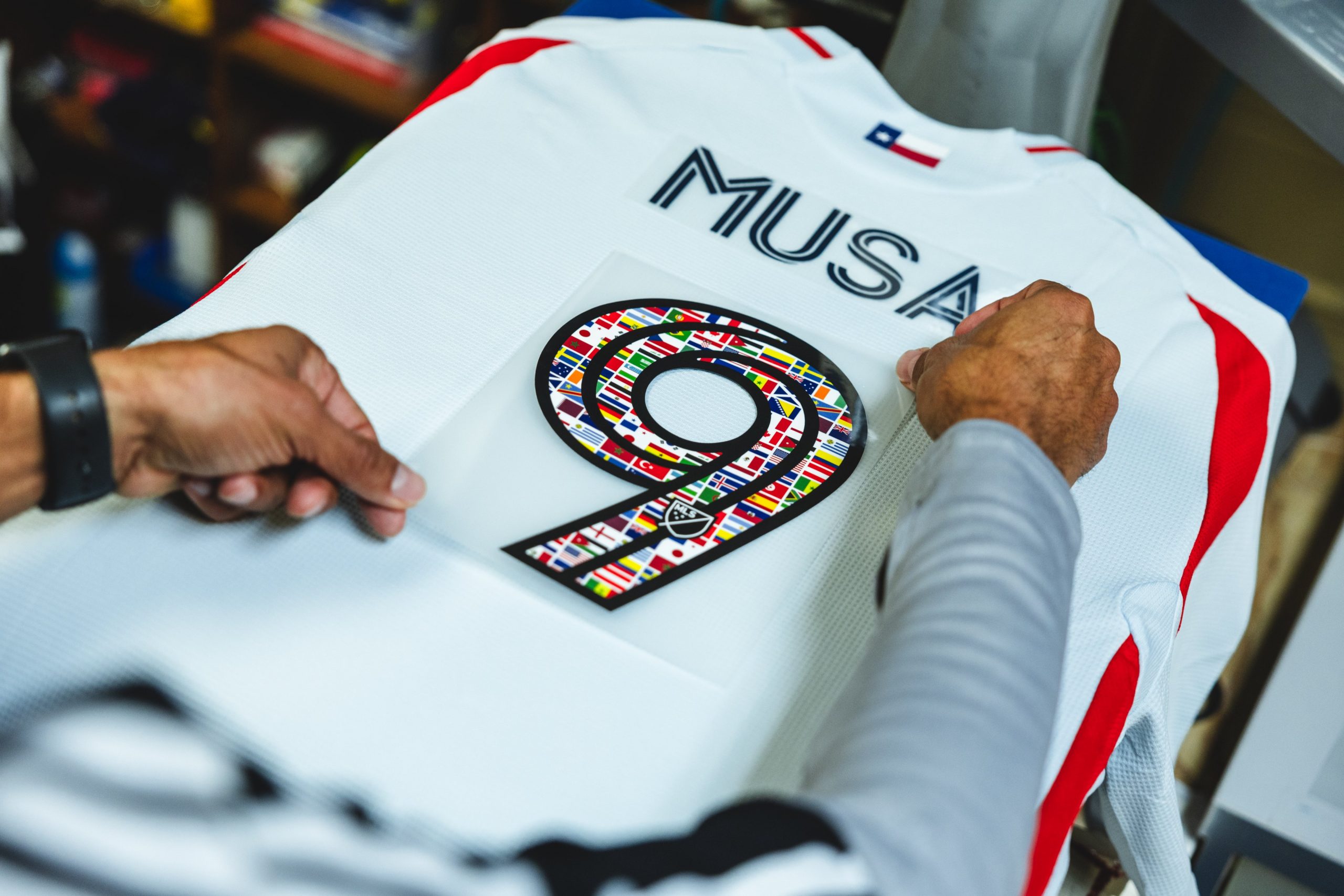 Musa kit with a World Cup commemorative number. (Courtesy FC Dallas)