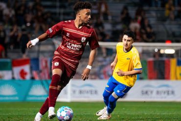 Da'vian Kimbrough playing for Sacramento Republic, 2026. (Courtesy Sacramento Republic)