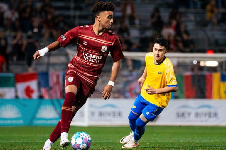 Da'vian Kimbrough playing for Sacramento Republic, 2026. (Courtesy Sacramento Republic)