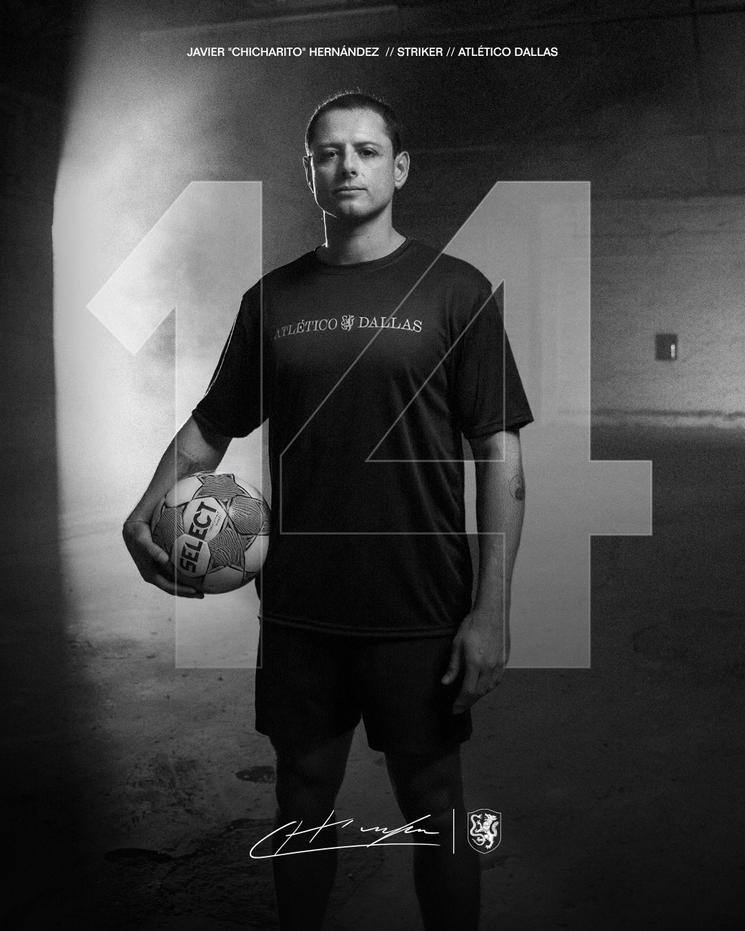 Javier "Chicharito" Hernández signs with Atletico Dallas. (Courtesy Atletico Dallas)
