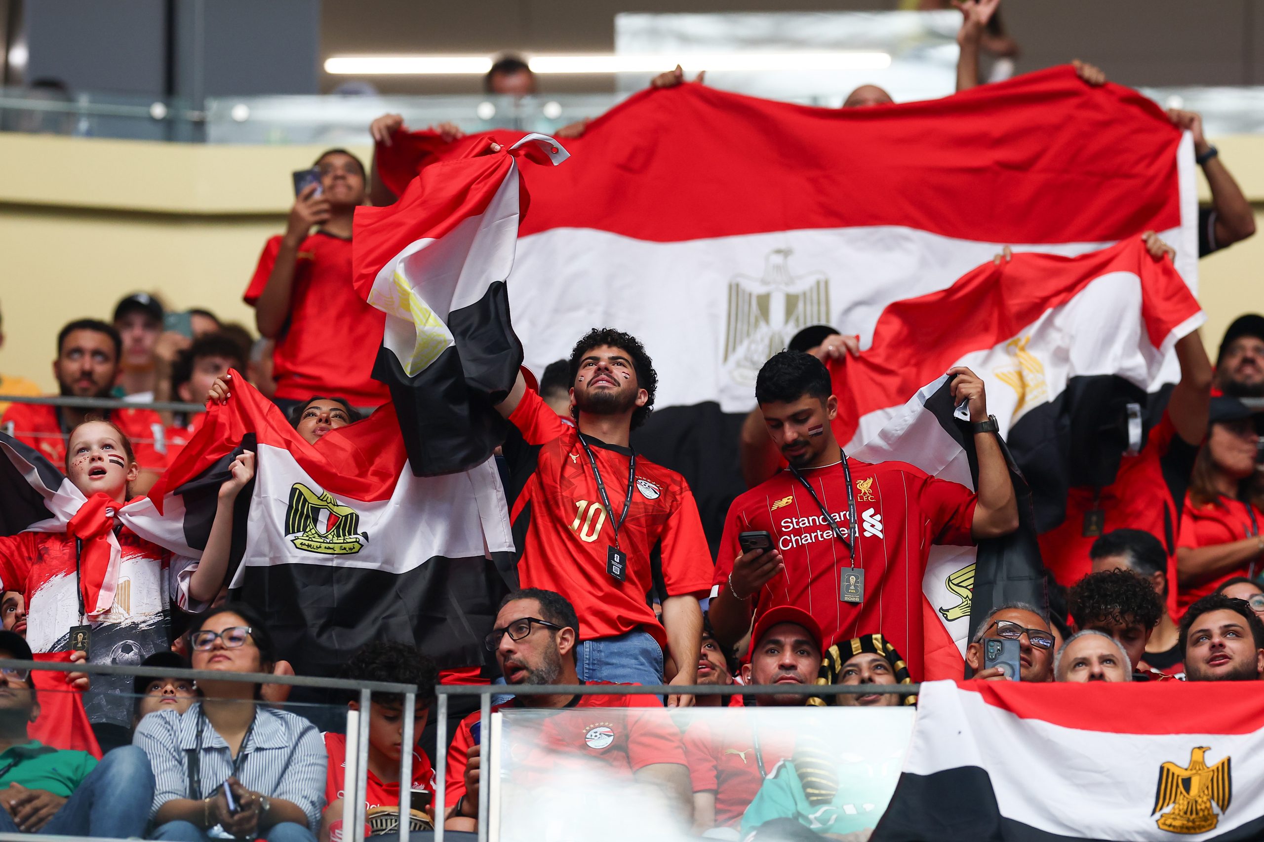 Egypt fans. Australia vs Egypt, 2026 World Cup, Dallas Stadium, June 27, 2026. (Matt Visinsky, 3rd Degree)