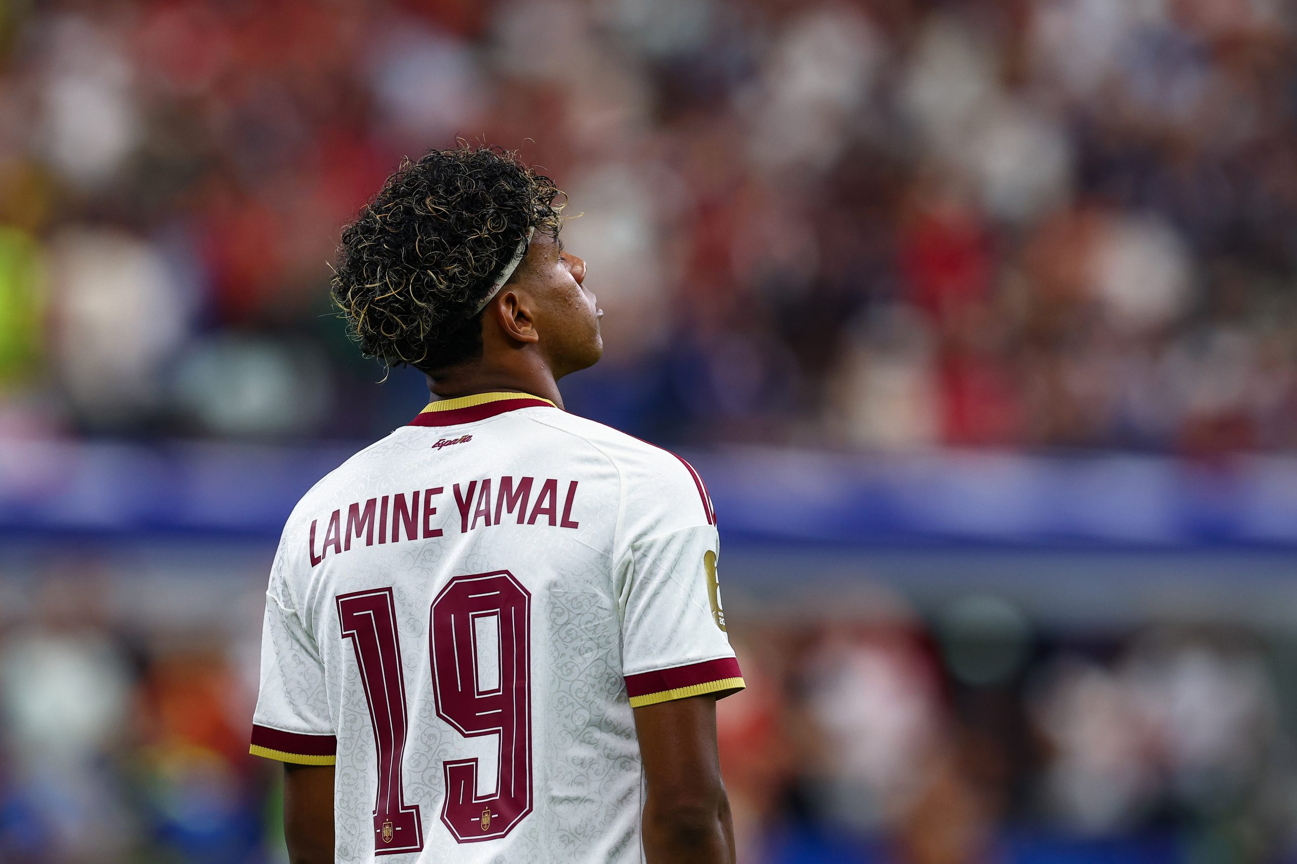 Lamine Yamal (19). France vs Spain, 2026 World Cup, Dallas Stadium, July 14, 2026. (Matt Visinsky, 3rd Degree)