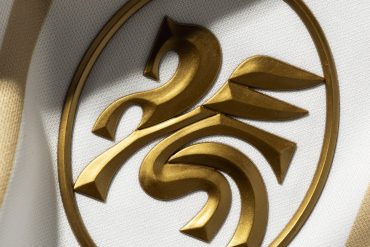 Embossed Dallas Trinity logo, Dallas Trinity 2026 Fall secondary jersey. (Courtesy Dallas Trinity)
