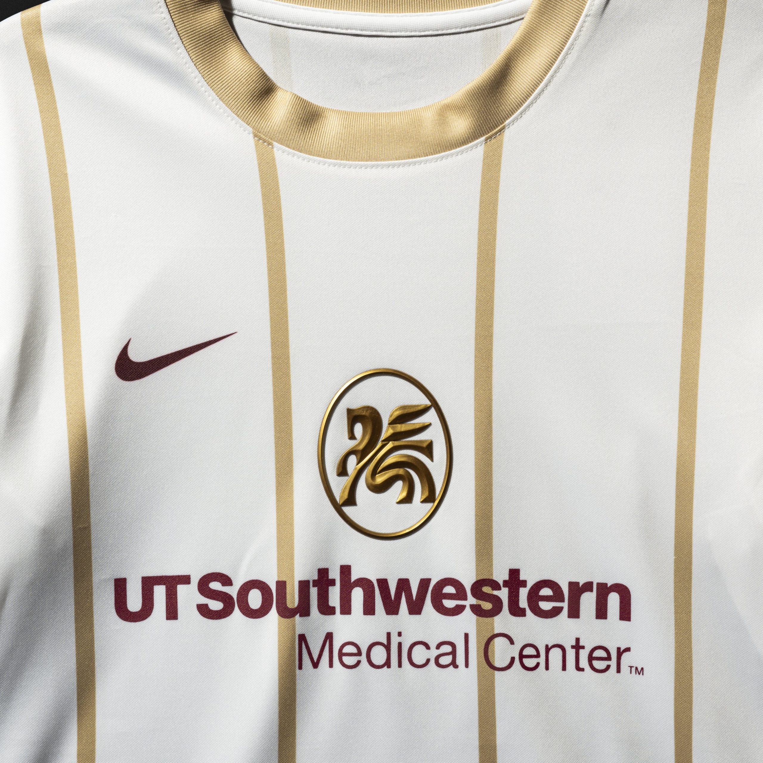 Front jersey sponsor, Dallas Trinity 2026 Fall secondary jersey. (Courtesy Dallas Trinity)
