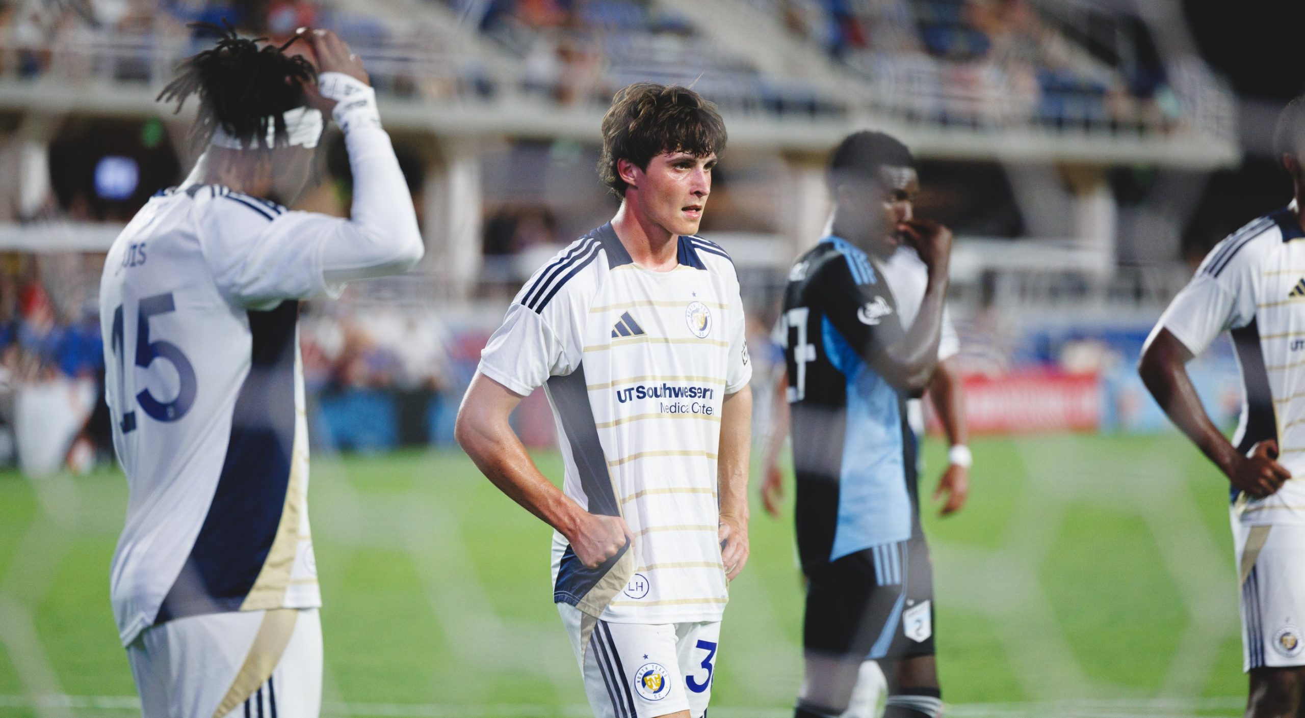 Daniel Baran (36) is focused. North Texas SC vs Minnesota United FC 2, August 22, 2026. (Cort Letcher, 3rd Degree)
