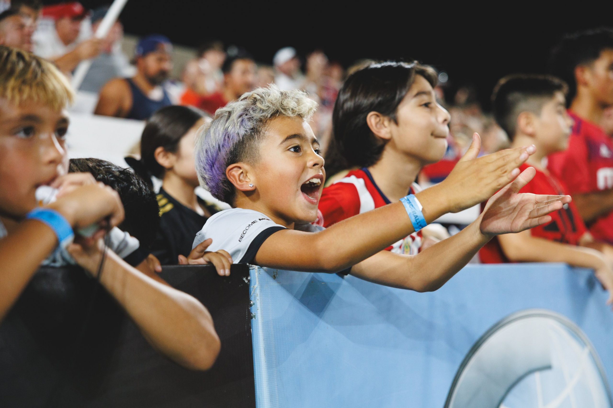 Young fans enjoying the game. North Texas SC vs Minnesota United FC 2, August 22, 2026. (Cort Letcher, 3rd Degree)