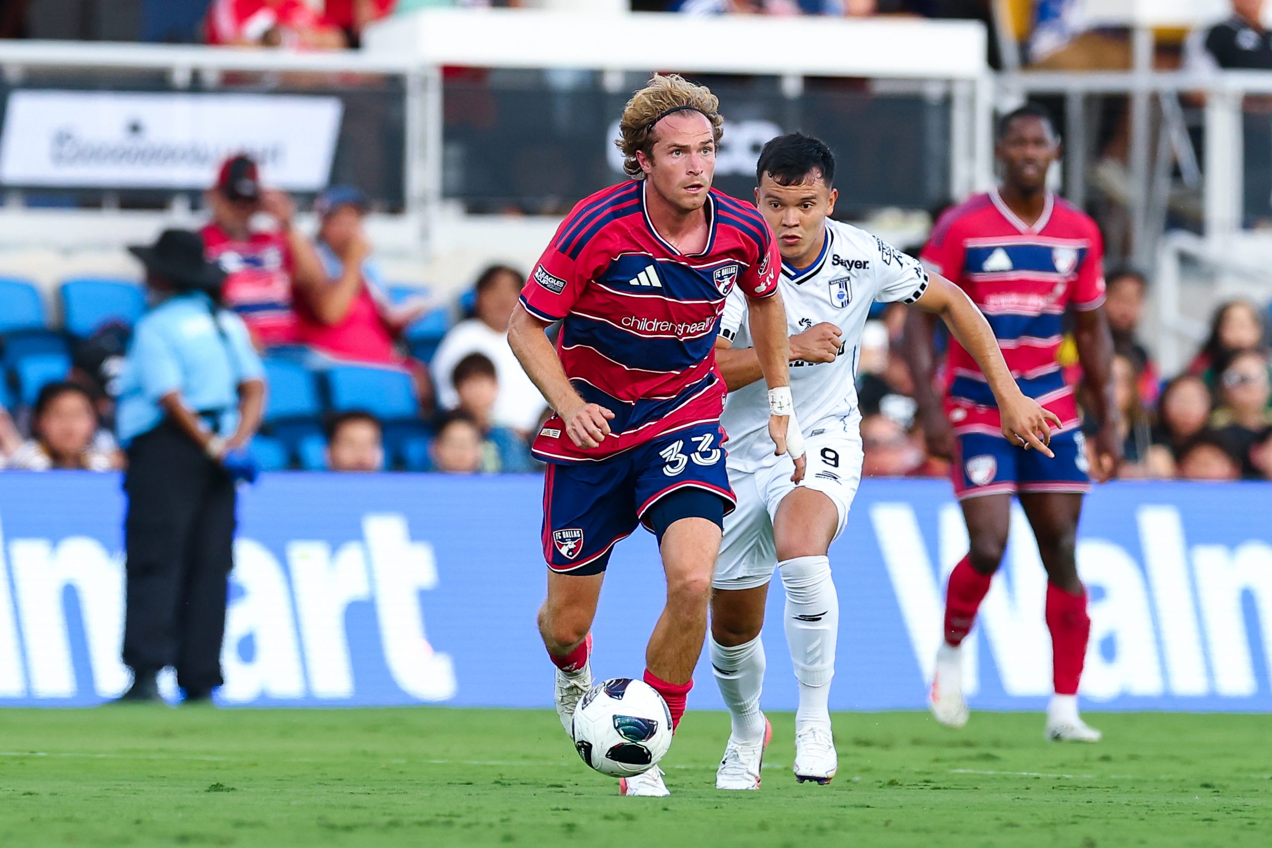 Clay Holstad (33) makes his FC Dallas debut against Querétaro FC in Leagues Cup Game One, August 5, 2026. (Matt Visinsky, 3rd Degree)