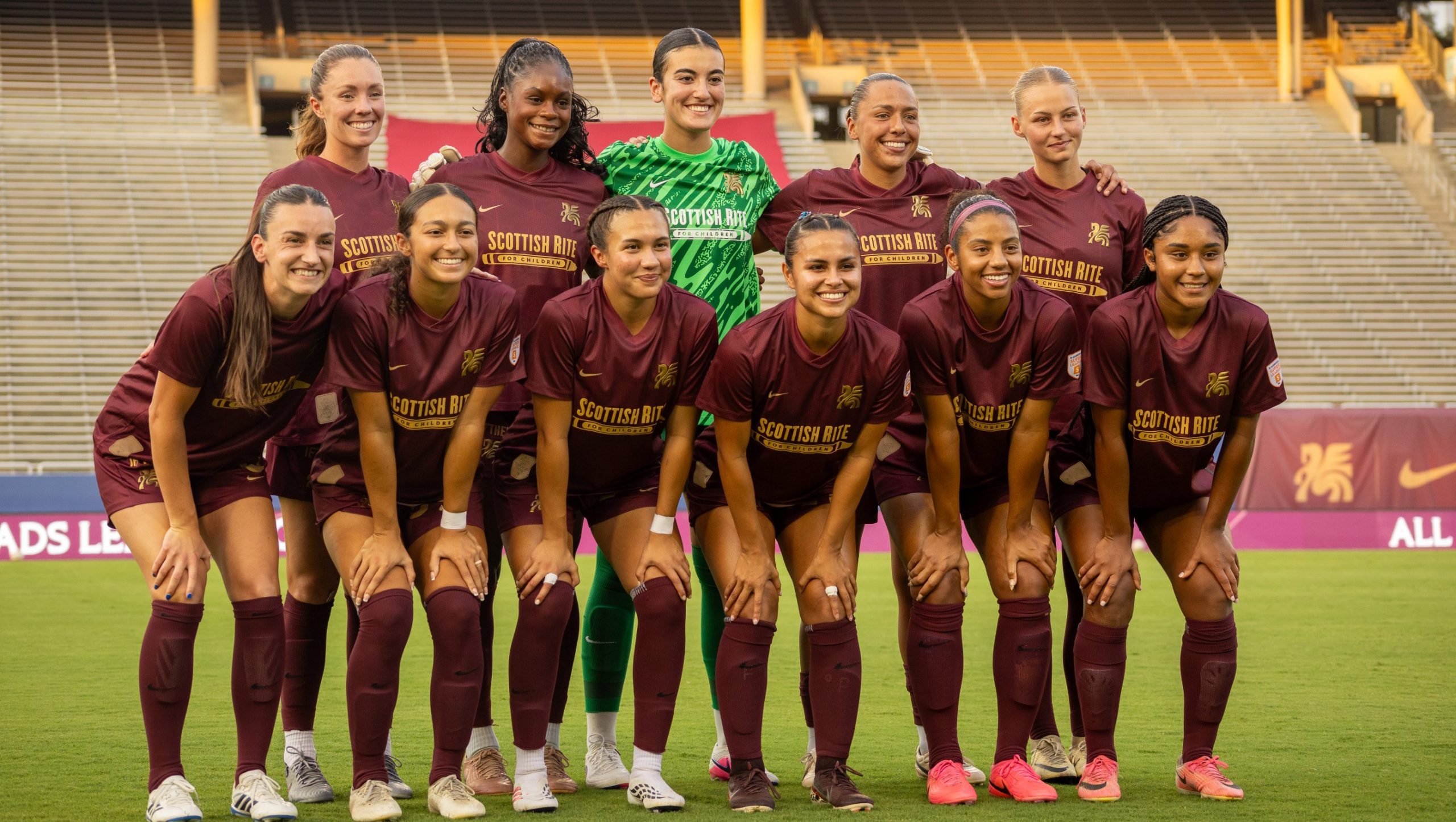 The Trinity XI. Dallas Trinity vs Carolina Ascent, August 22, 2026. (Beth Spicer, 3rd Degree)