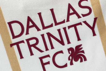 Front jersey sponsor, Dallas Trinity 2026 Fall secondary jersey. (Courtesy Dallas Trinity)