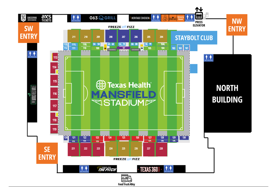 Texas Health Mansfield Stadium in Mansfield, Texas