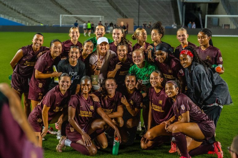 Dallas Trinity celebrate their first win of the Fall sprint season - Brooklyn FC at Dallas Trinity (Sept. 5 2026, Photo: Christian Luna Courtesy: Dallas Trinity FC)