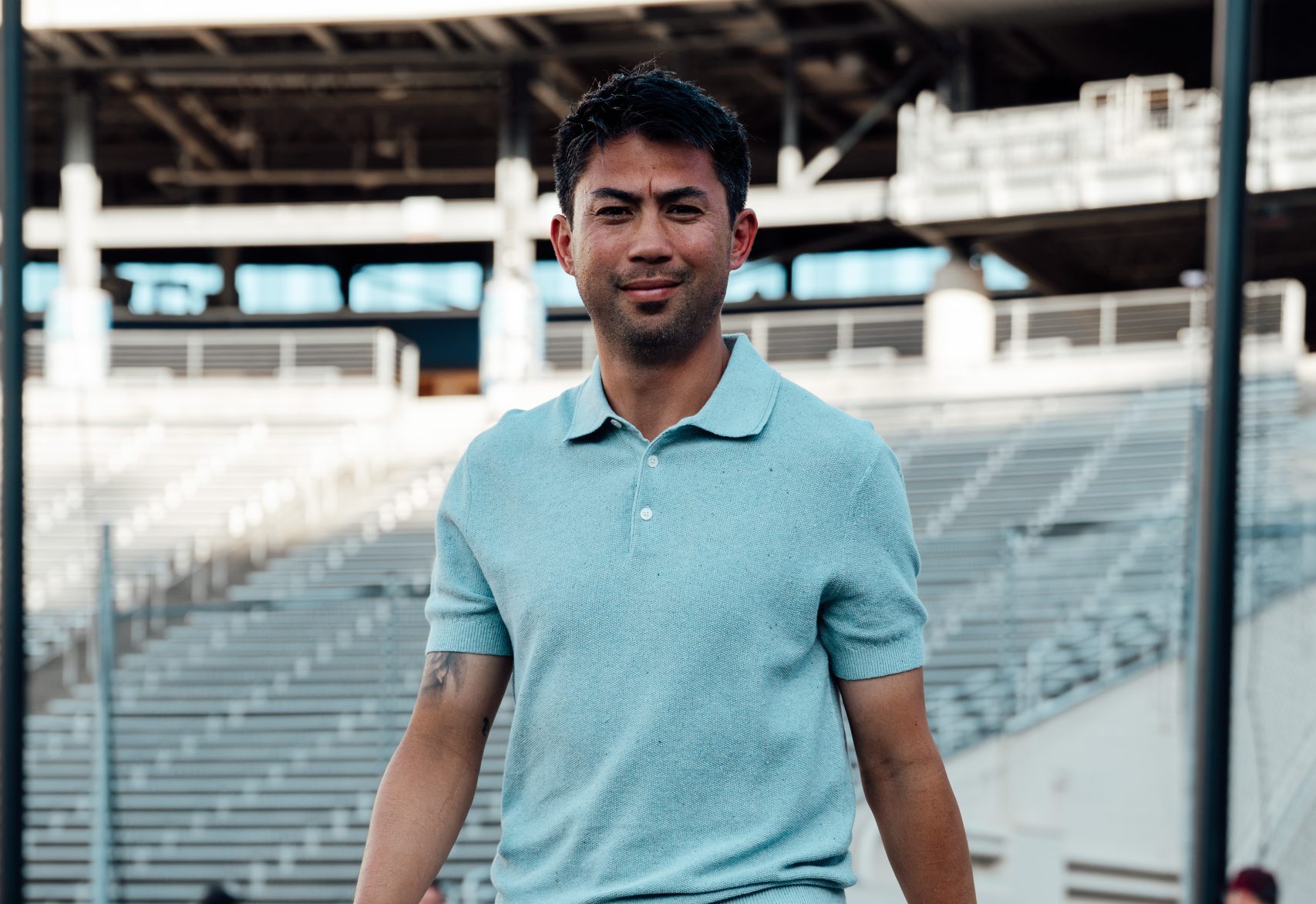 Lee Nguyen earns his second straight win and his first career yellow card as a head coach. DC Power vs Dallas Trinity (Sept. 13, 2026 Photo: Anna Dolmany Courtesy: Dallas Trinity FC)