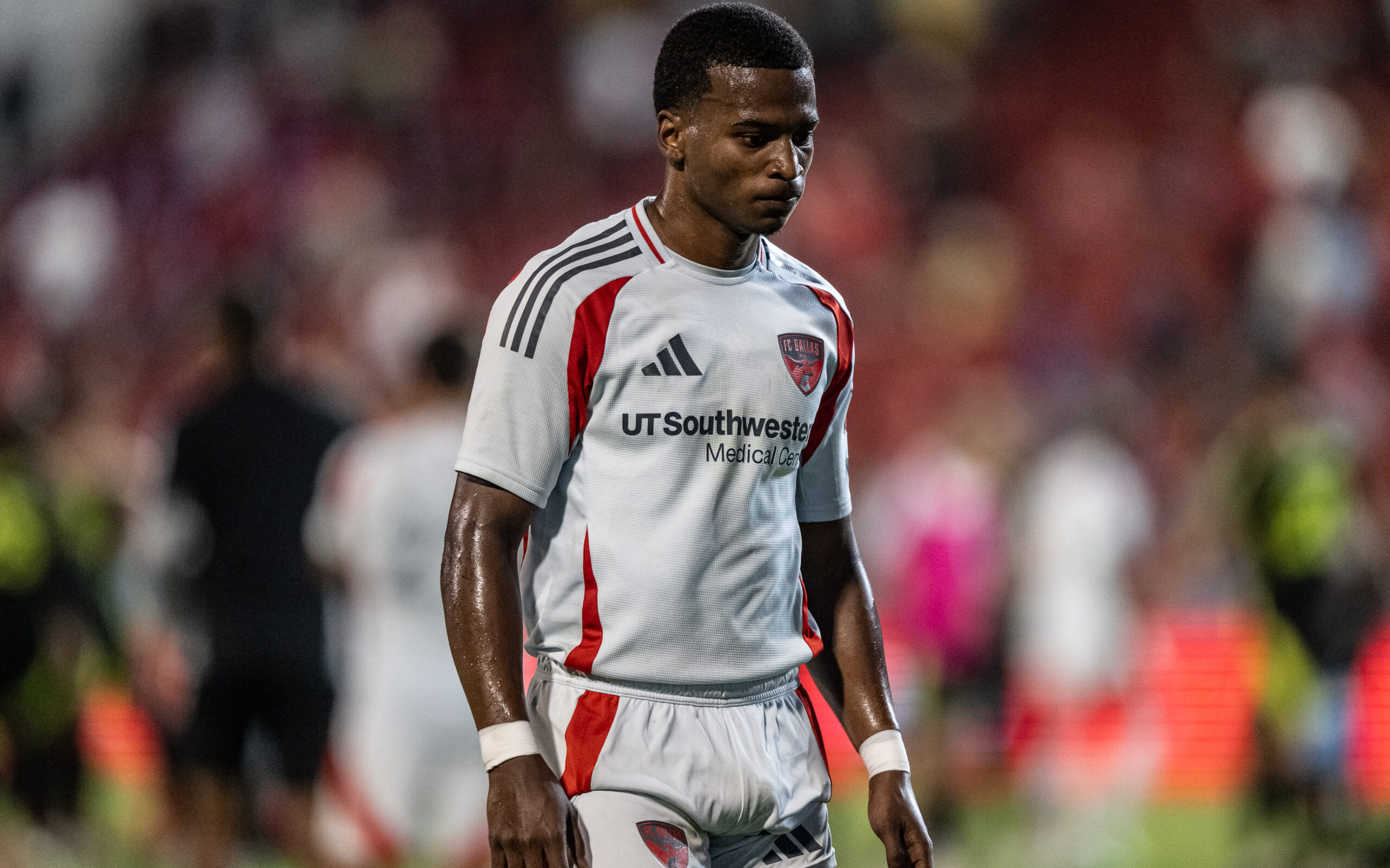 Kaick (55) leaves the field disappointed, FC Dallas vs Columbus Crew, October 28, 2026. (Mike Brooks, 3rd Degree)