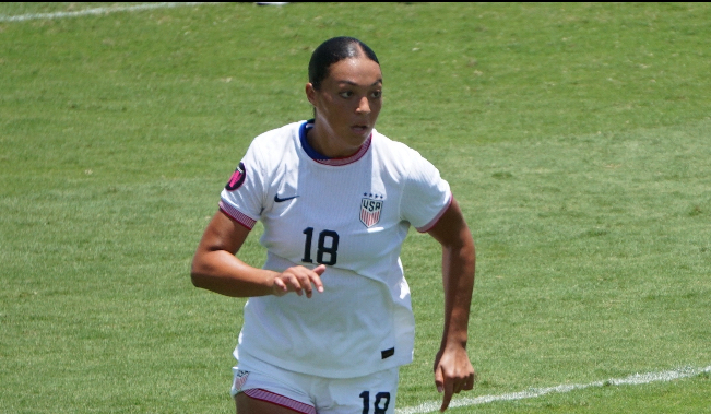 Meila Brewer with the USYNT (Via US Soccer)