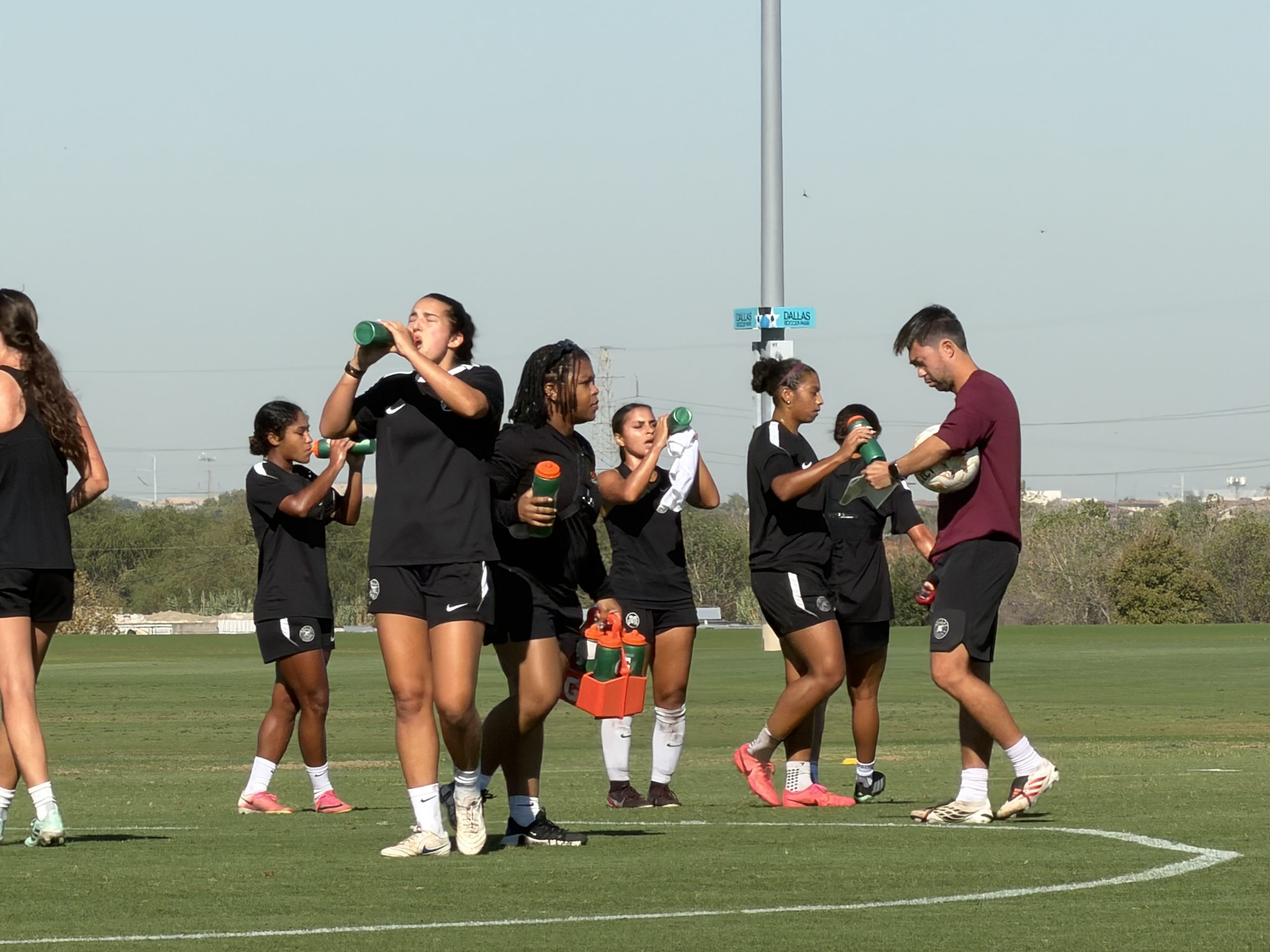 Lauren Flynn practices fully for the first time this season - Dallas Trinity practice (Oct. 6, 2026 - Dallas Soccer Park Photo: Dennis McGowan, 3rd Degree)