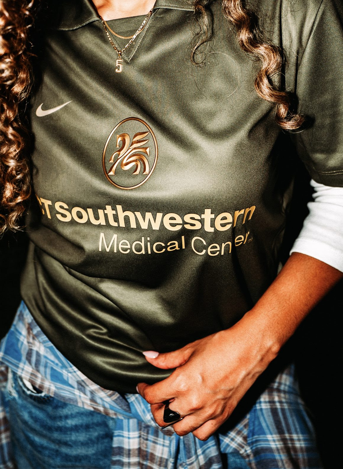 Dallas Trinity Live Oak Kit, a special-edition jersey for the 2026 State Fair Clásico against Chivas Femenil on Saturday, Oct. 17, at the Cotton Bowl. (Courtesy Dallas Trinity)